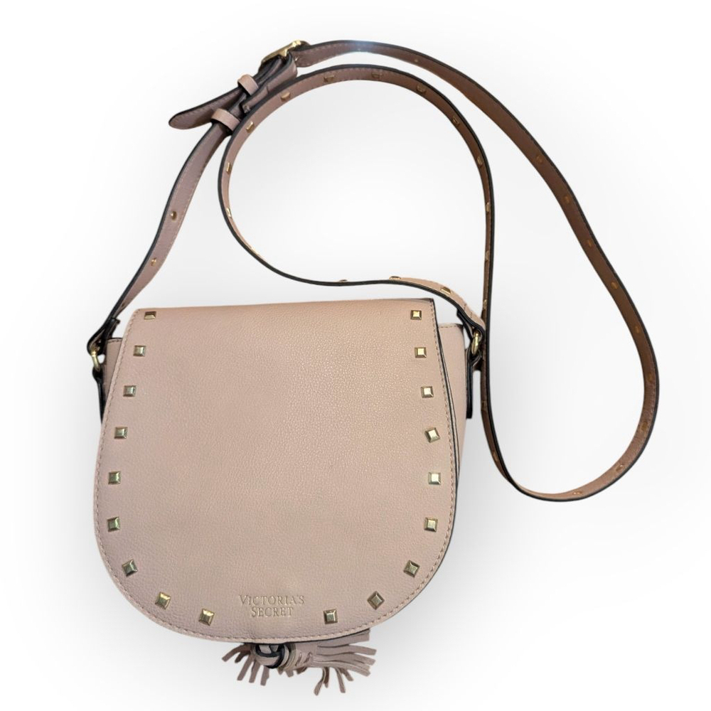 Victoria's Secret Pink Crossbody Bag Small Gold Studs